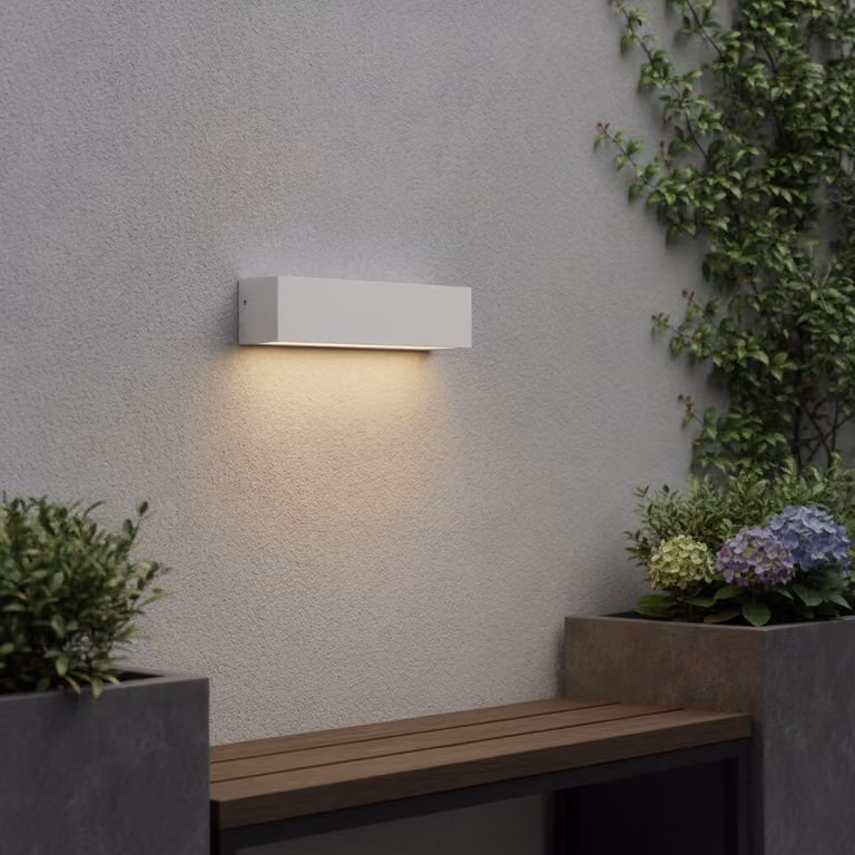 Lyora Wandlamp Allure wit modern LED met glas en aluminium
