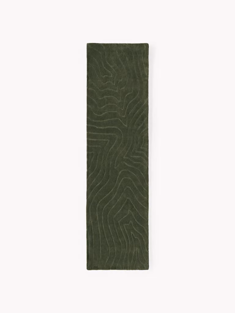 Westwing Collection Handgetufte wollen loper Aaron Wave Rechthoekig