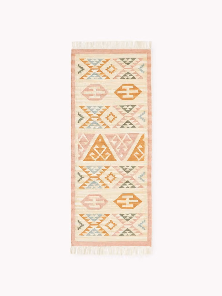 Westwing Collection Anisa handgeweven wollen kilim loper