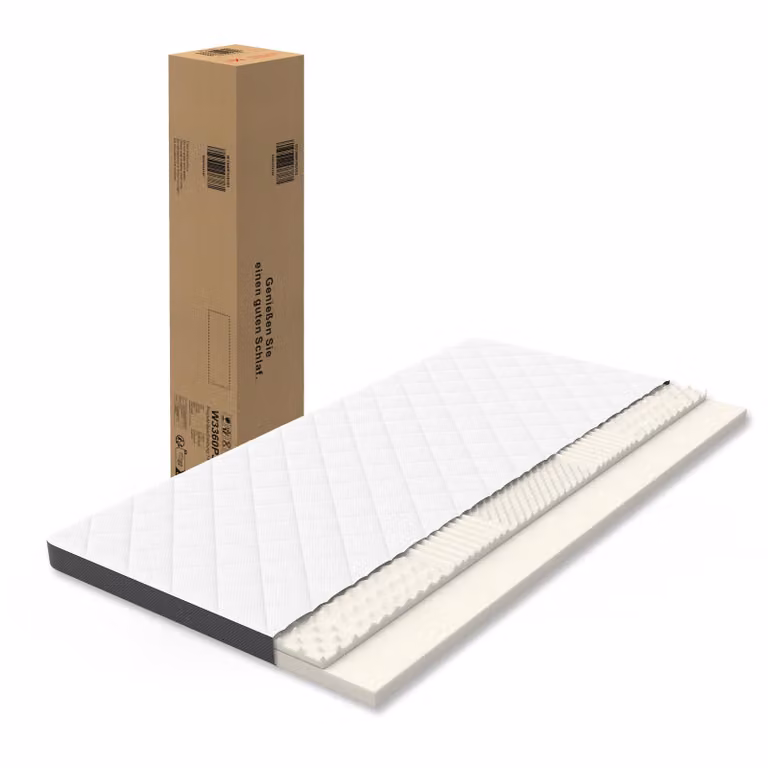 Youjia Comfortabel matras H3, medium stevigheid, zevenzone gestructureerd schuim, B/D/H: 140 x 200 x 7 cm