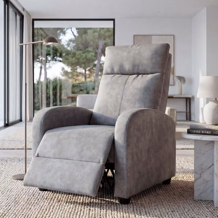 Mendler Tv-fauteuil modern lichtgrijs