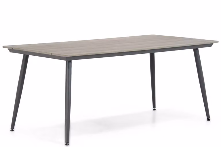 Lifestyle Garden Furniture Matale dining tuintafel in antraciet grijs van gepoedercoat aluminium, B: 180 cm, D: 92 cm