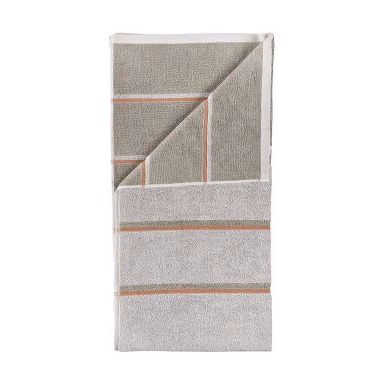 Zone Denmark Sauna handdoek Soft grey-eucalyptus-terracotta, 50 x 100 cm