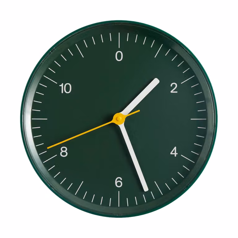 HAY Wandklok Analoog Rond Green Ø26,5 cm
