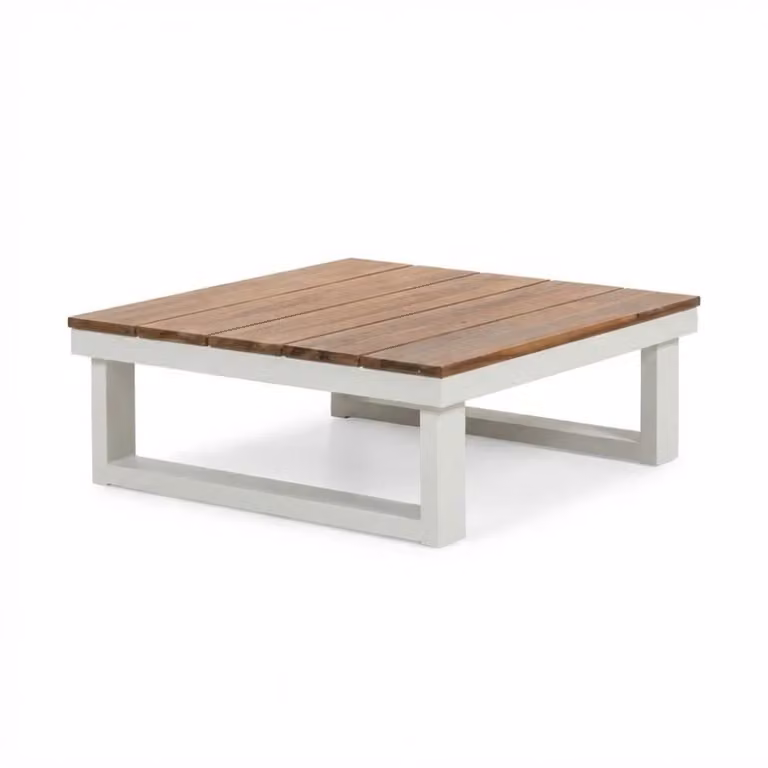 LUX outdoor living Canyon loungetafel aluminium en hardhout wit