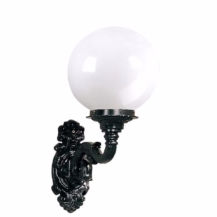 KS Verlichting Bollamp Nice nostalgie wandlamp zwart