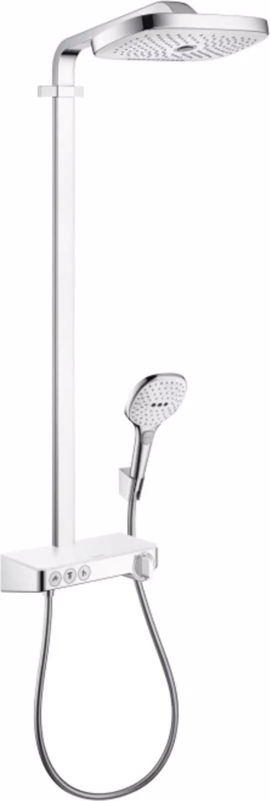 Hansgrohe Raindance Select douchekolom met Raindance E Air 3jet hoofddouche, wit/chroom, 300 mm