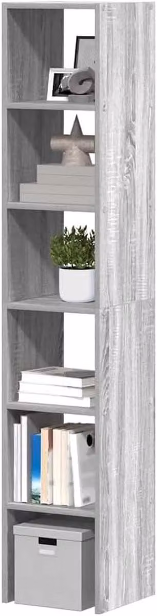 Stapelbare Boekenplanken Opbergrek in Grijs Sonoma - B/D/H: 30 x 30 x 80 cm