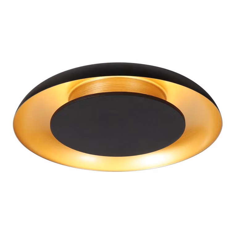 Steinhauer Golden Veil LED-plafondlamp - Zwart/Goud - Ø 40 cm