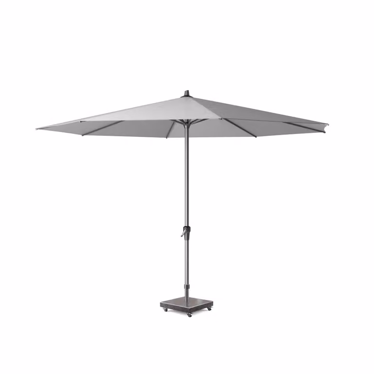 Platinum Riva stokparasol met centrale pool, grijs, Ø 350 cm