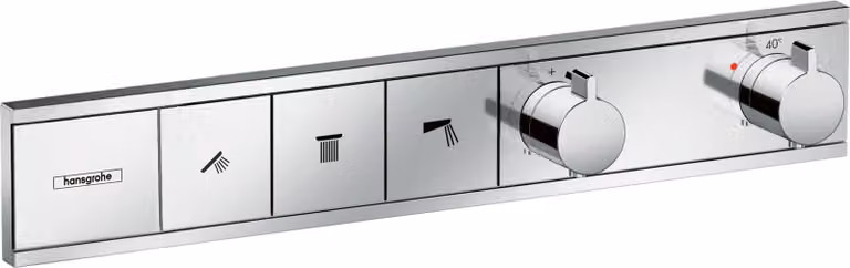 Hansgrohe RainSelect f UP-Thermostaat met 3 uitgangen, chroom, inbouwset met safety stop