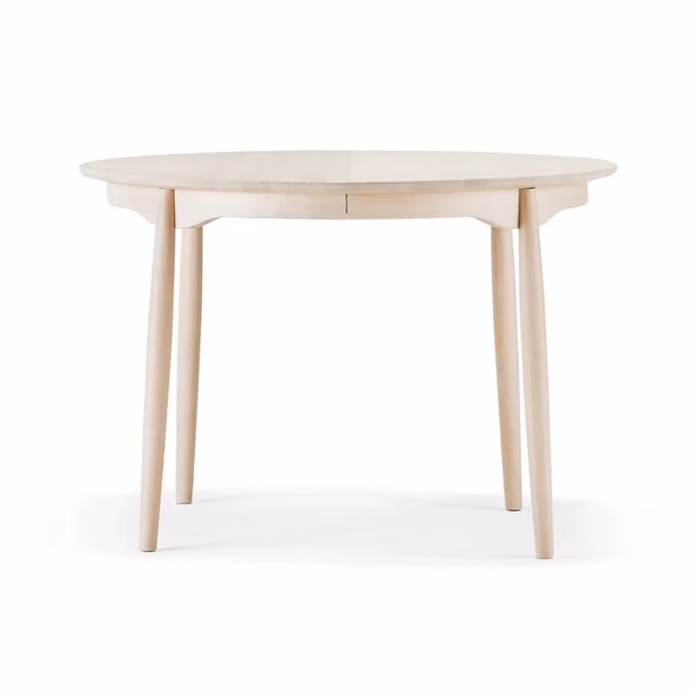 Stolab Carl Ronde Eettafel van Berkenhout met Uitdraaibare Inzetblad Ø115 cm