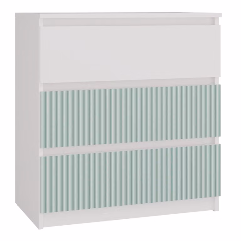 Top e shop Topeschap M3 FR, mintgroen en wit, 3 lades, B/D/H: 70 x 40 x 75 cm