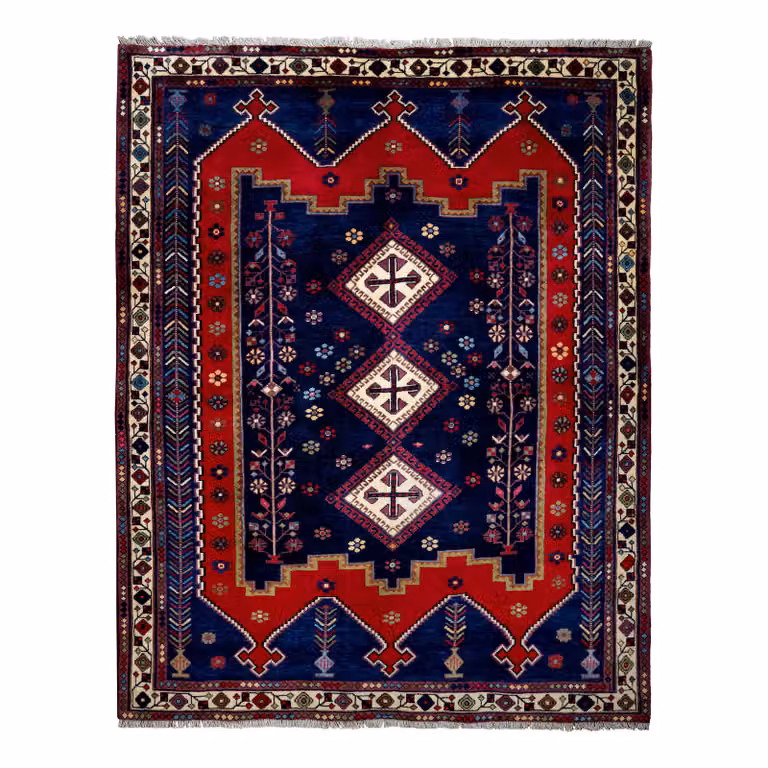 home24 Laagpolig vloerkleed Afshar wol, multicolor, B: 165 cm, L: 210 cm
