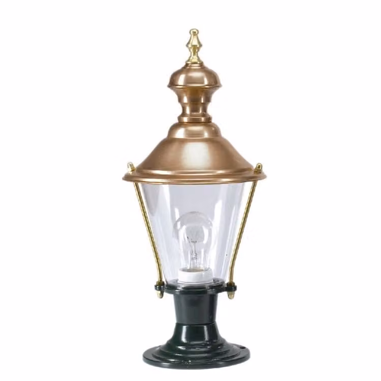 KS Verlichting Nostalgische sokkellamp Breda C 208 zwart en goud/messing