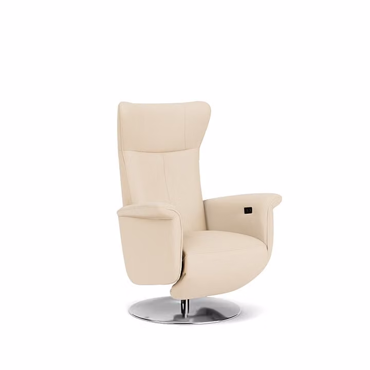 Prominent E-chair Relax fauteuil met armleuningen - Beige - Kunstleer