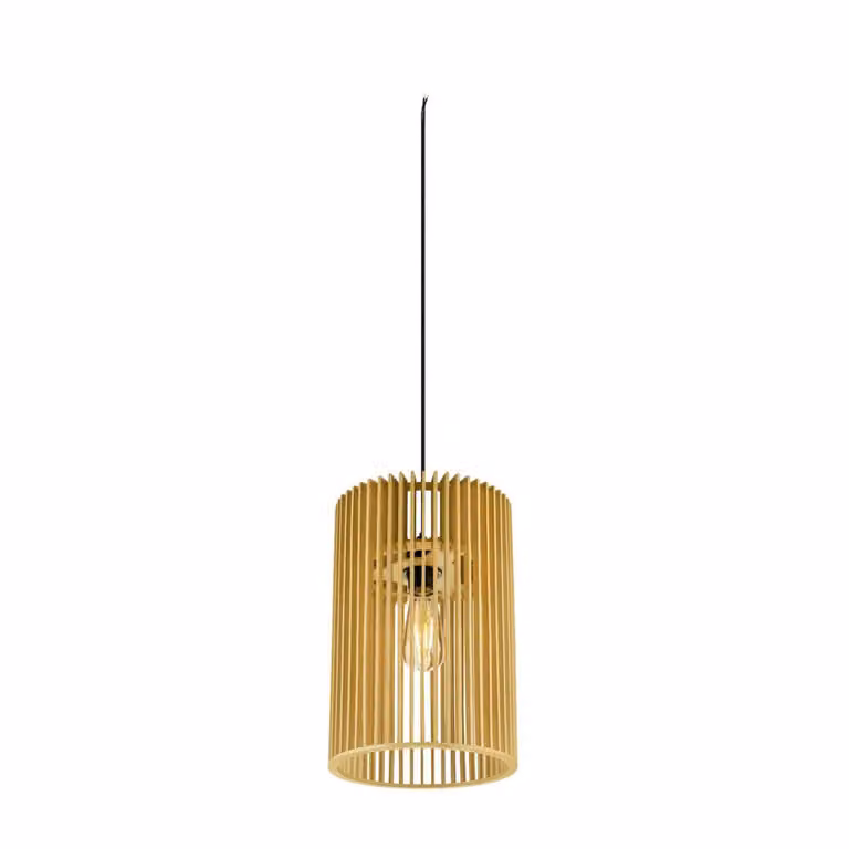 SLV Wud PD Hanglamp Cilinder van Hout en Metaal - Diameter: 25 cm