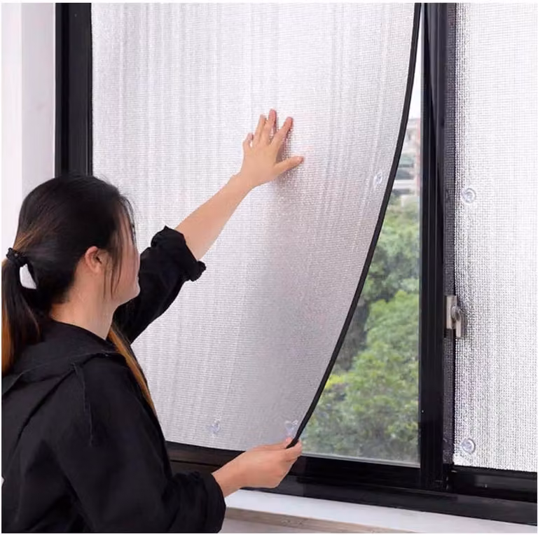 Reflecterende Raamfolie voor Privacy en Zonwering met Zuignappen - 50 x 200 cm - One Color