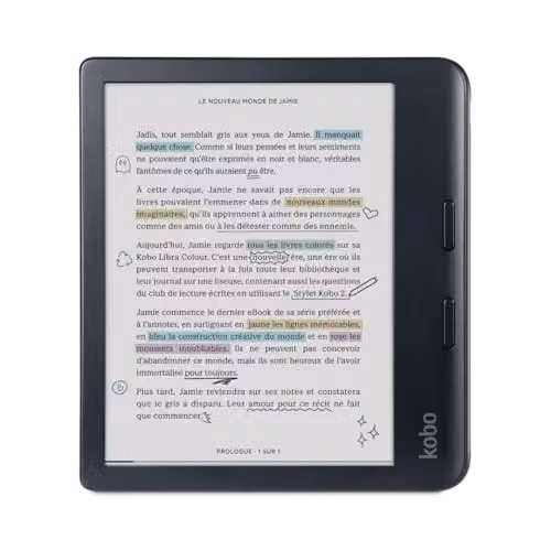 Kobo Libra Colour eReader met 7 inch E Ink Kaleido 3-kleurenscherm, 32 GB opslag, Zwart