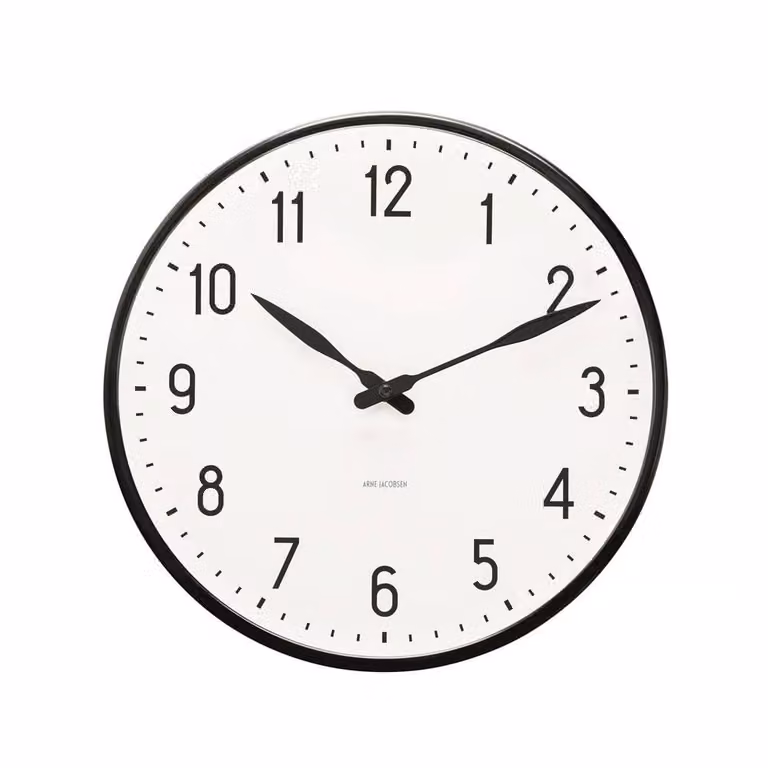 Arne Jacobsen Clocks Station Analoge Wandklok Ø29cm