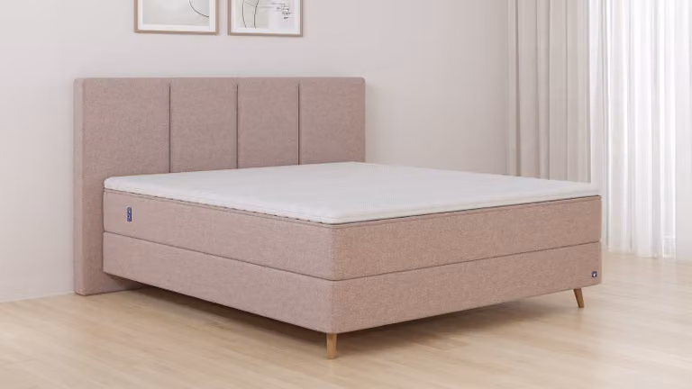 BRUNO Original boxspring Aurora Blush, 160 x 200 cm, met pocketveren en houten frame