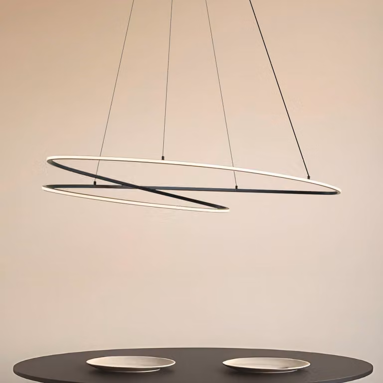 Lucande Gavril LED hanglamp, zwart, modern, inclusief lichtbron