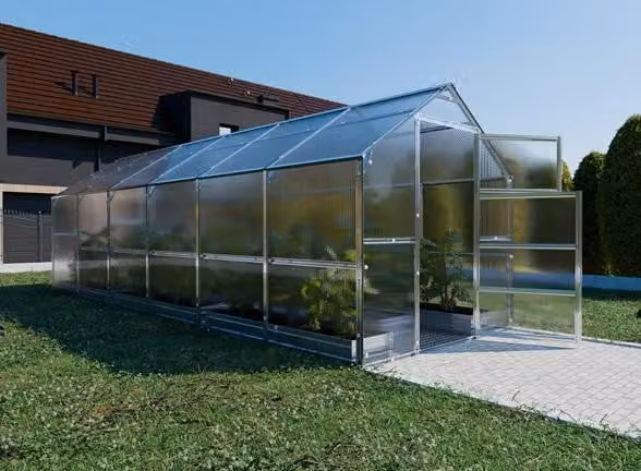 Baumera Kas Klasika Bernard met 6 mm polycarbonaat, 2,35 x 6 meter