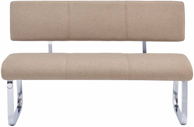 IDIMEX Eetkamerbank VILAS met stoffen bekleding - beige