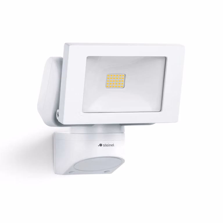 Steinel LS 150 LED buitenlamp wit, verstelbare aluminium floodlight voor de tuin
