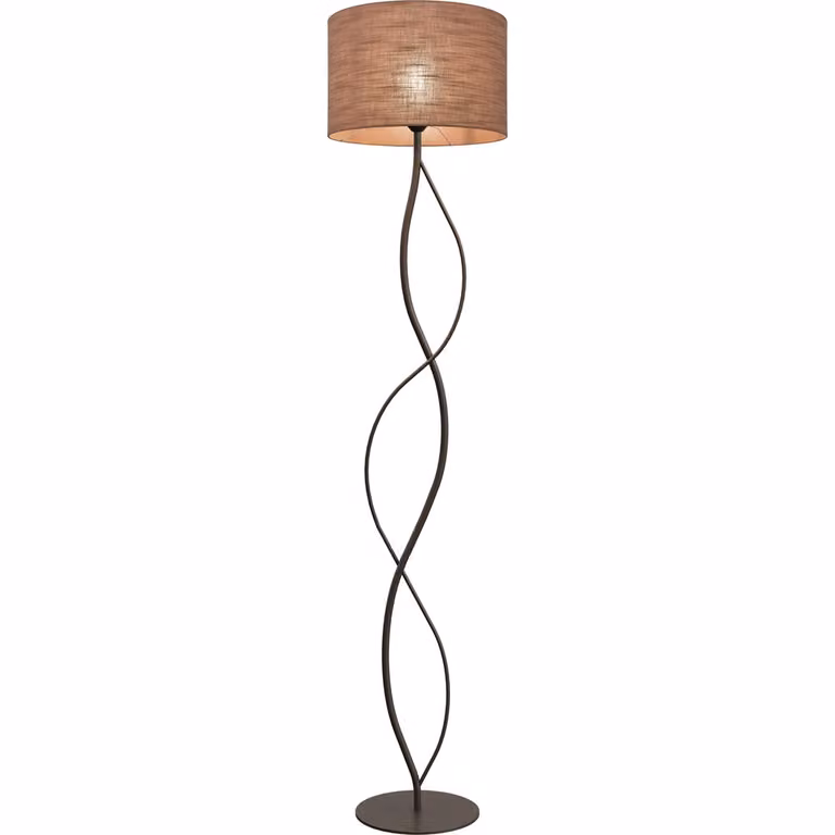 Masterlight Vloerlamp Terry Dolo cacao - Bruin/Zwart