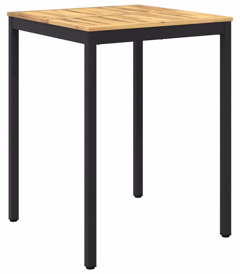 vidaXL Tuinbar-tafel, wit en zwart, B: 80 cm, D: 80,5 cm, H: 105 cm