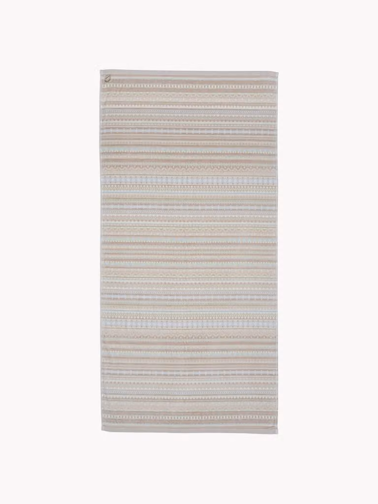 Pip Studio Douchetowel Geometric Print van fluweel en terrykatoen, Breedte: 140 cm, Hoogte: 70 cm