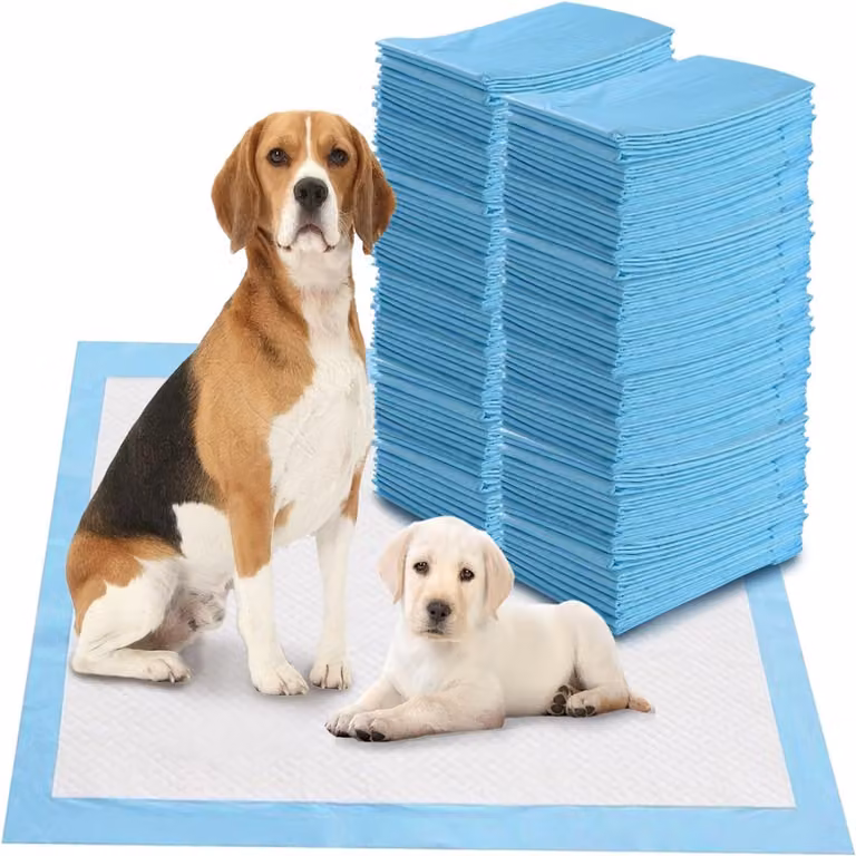 Costway Trainingsmat voor Honden Lekvrij 5-Laags Design Puppy-Onderlegger Hygiënische Wegwerppads 100 stuks 60 x 90 cm