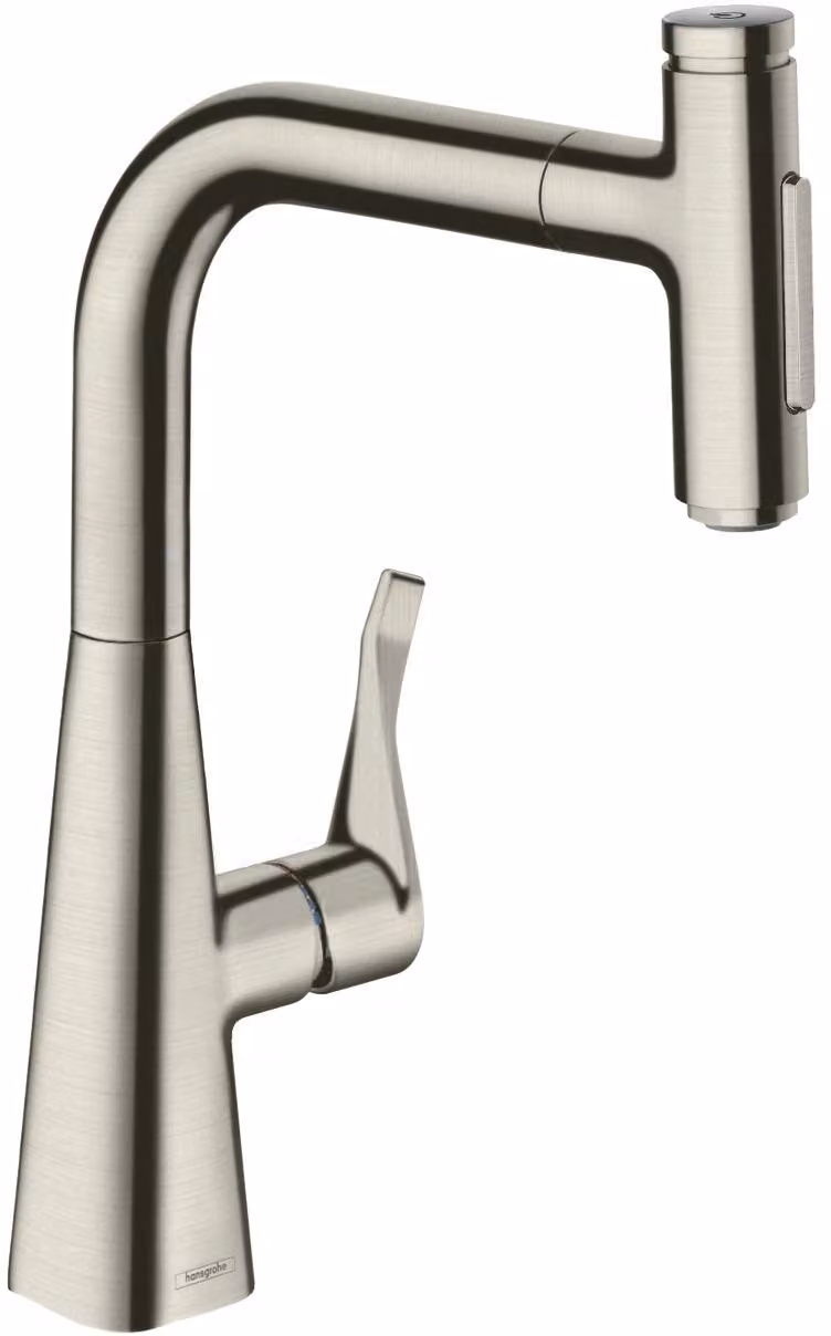 Hansgrohe M71 Mengkraan met uittrekbare uitloop, sproeifunctie en draaibare uitloop