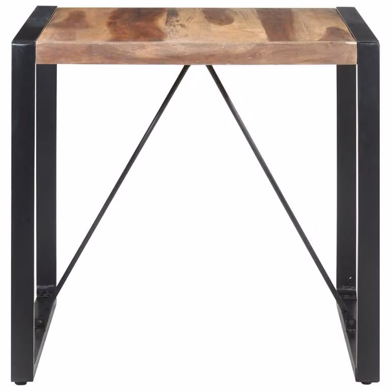 vidaXL Eettafel van massief hout, vierkant, B/D/H: 80 x 80 x 75 cm
