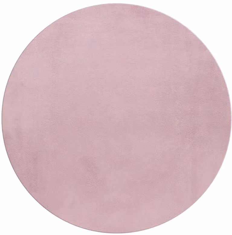 Rond Wasbaar Vloerkleed Pouffy Rosé Diameter: 120 cm