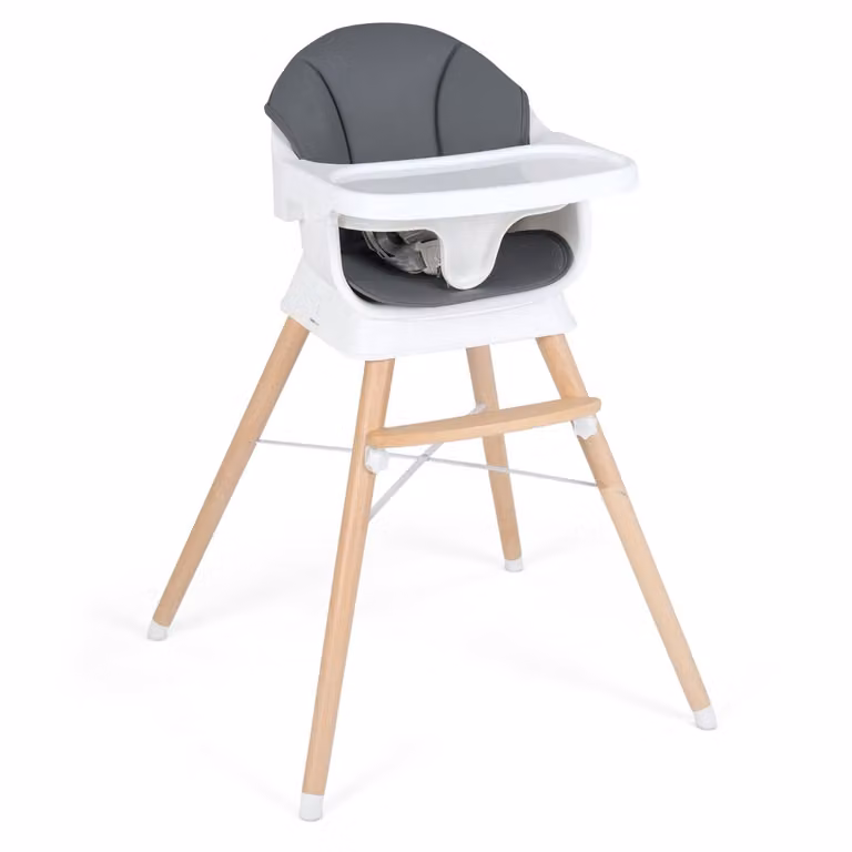 Costway Multifunctionele Kinderstoel met PU-kussen, 5-puntsgordel en Voetsteun voor baby's