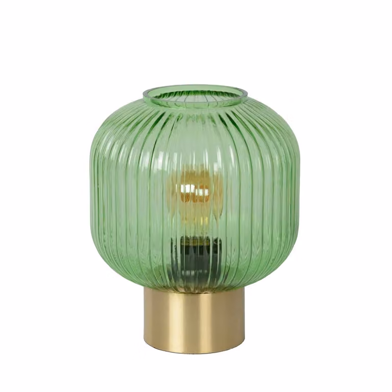 Lucide Maloto Tafellamp Groen met Goud/Messing details Ø 20 cm