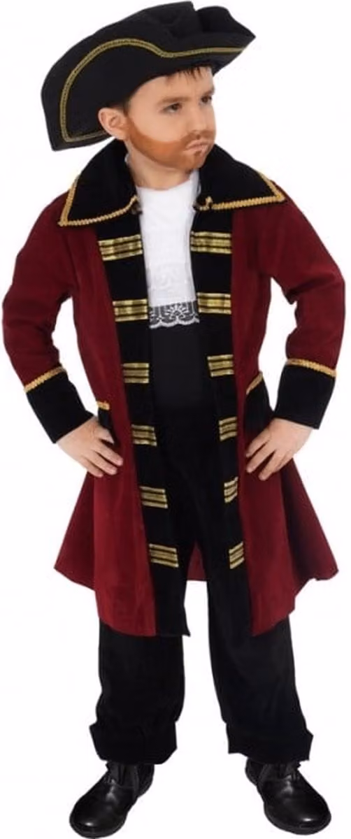 CHAKS Piraat Kostuum Kind Captain Edward - Maat 128