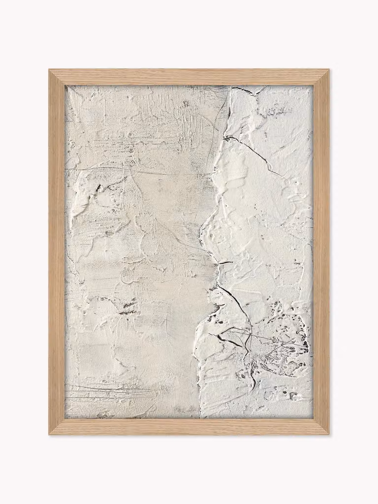 Malerifabrikken Handgeschilderd Ingelijst Canvas White Surface