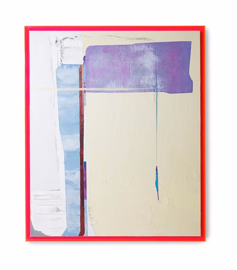 HKliving Schilderij Days in the city Canvas - Roze - B: 152 cm, H: 127 cm