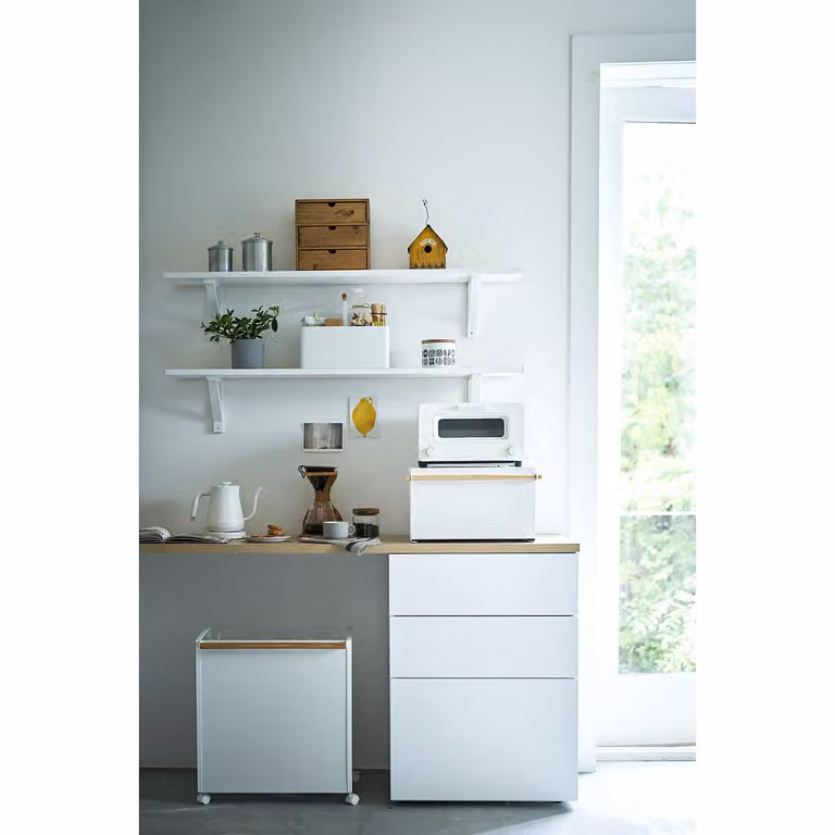 home24 Broodtrommel wit, B/D/H: 43 x 24 x 37 cm