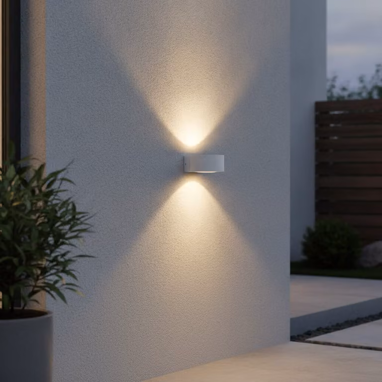 Artdelight Hudson Wandlamp Up/Down Wit Aluminium Ø 11 cm
