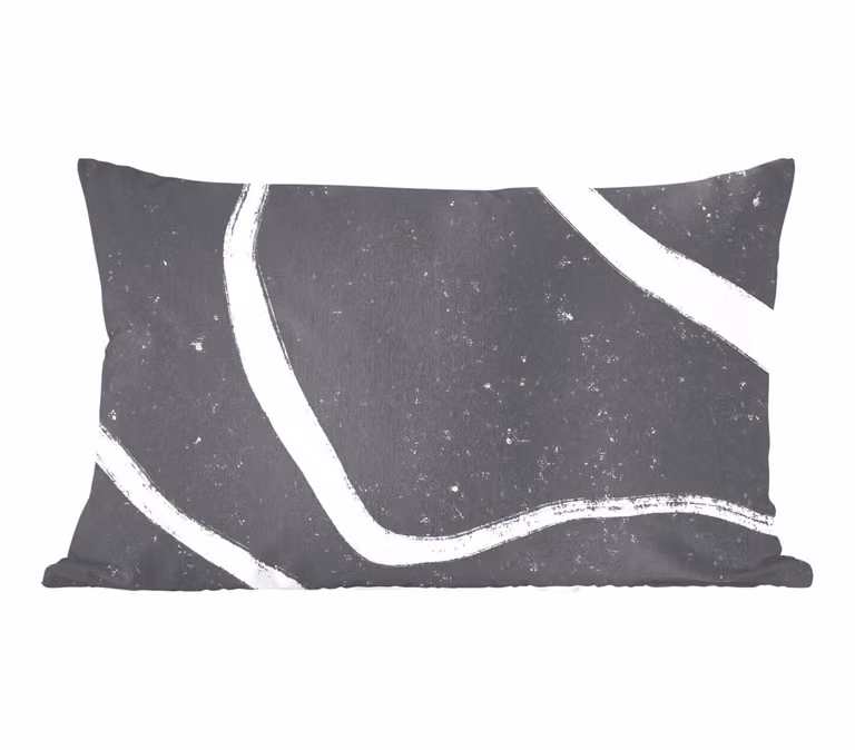 Design sierkussen Lijn voor in de woonkamer, Minimalisme, 60 x 40 cm