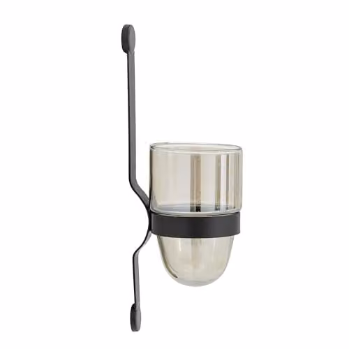 Bloomingville Jasmina Wall Votive - Zwart Glas