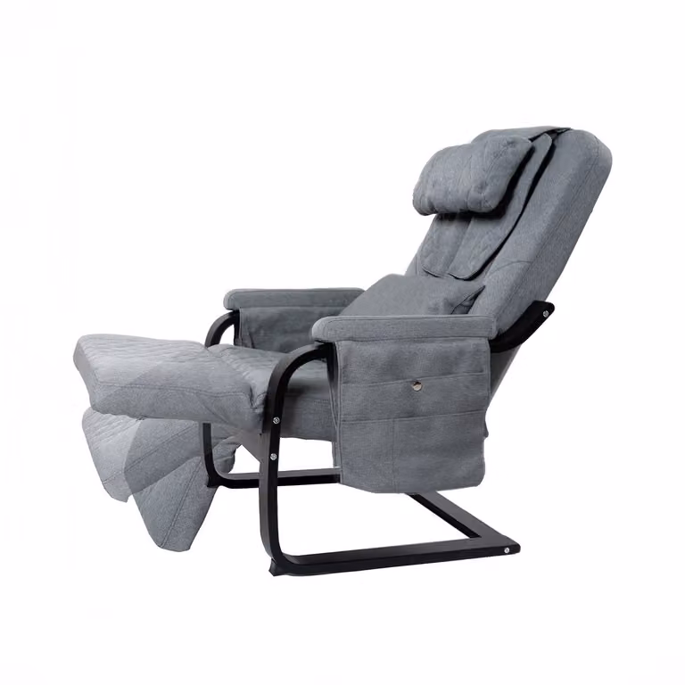 Taurus Wellness Massagestoel Retro Hout Grijs