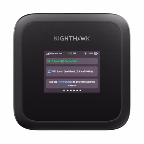 Netgear Nighthawk M3 Mobiele 5G MiFi Router met WiFi 6, Dual Band, Zwart