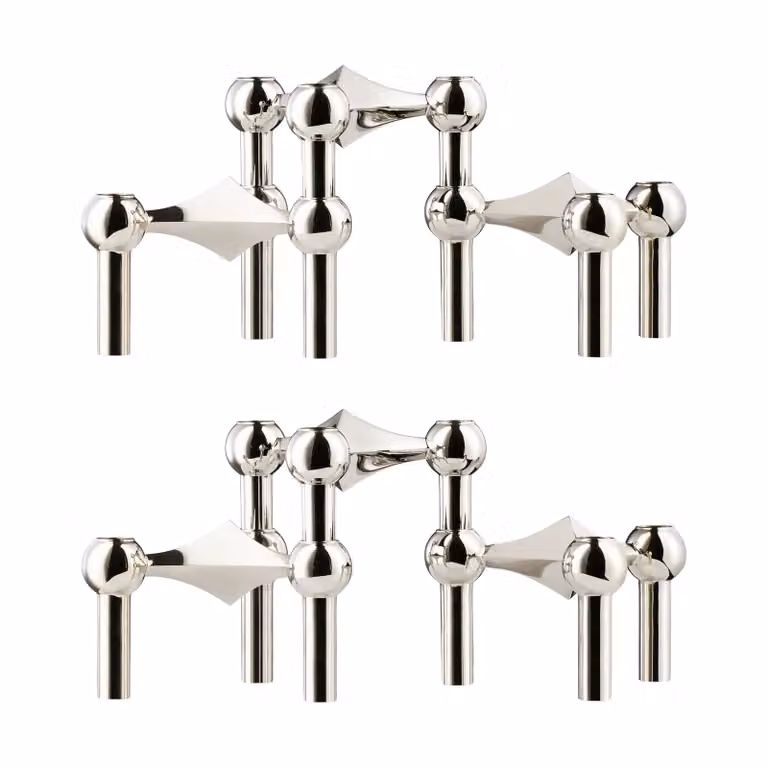 STOFF Nagel kandelaar 6-pack - Chroom