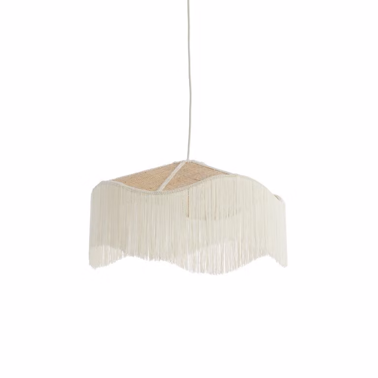 Light & Living Hanglamp Tiffany Wit/Beige Rond Ø 50cm