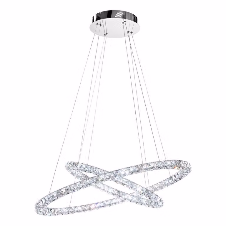 Eglo Toneria Hanglamp - Chroom en Kristal - Transparant
